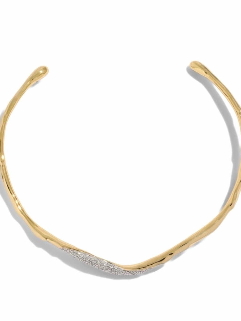 NEW Alexis Bittar Solanales Skinny Collar Necklace Gold Clear CZ AU20